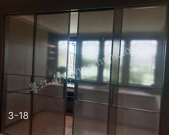 不銹鋼水波紋玻璃移門